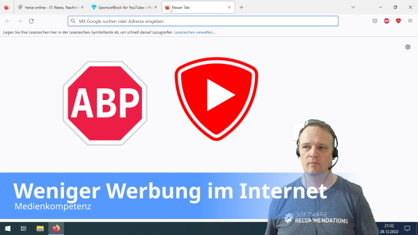 Youtube Video: Weniger Werbung im Internet